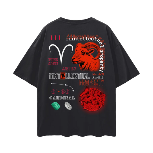 "iii Aries" Drop Shoulder Tee